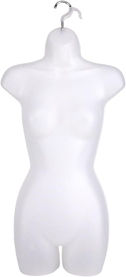 Female Mannequin Torso - Fits Women’s Sizes 5-10 - Molded, Shatterproof &