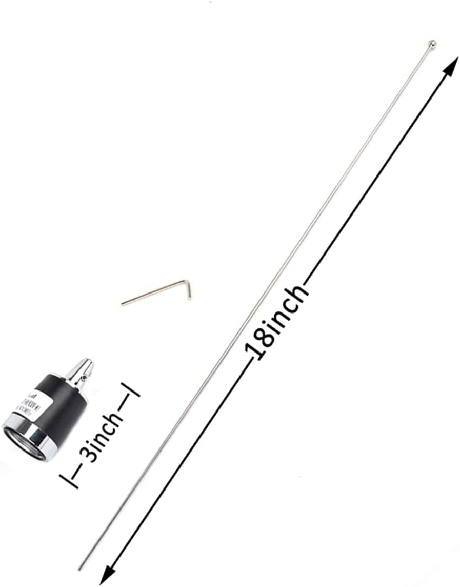 Amateur Pre-Tuned VHF/UHF Dual Band NMO Magnetic Mount Antenna | 100W Antenna,90mm/ 3.54" Magnetic Base W/5M(16.4ft)
