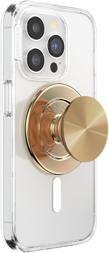 Phone Grip for MagSafe, Magnetic Holder, Phone Stand, Metal - Alum Radial Gold