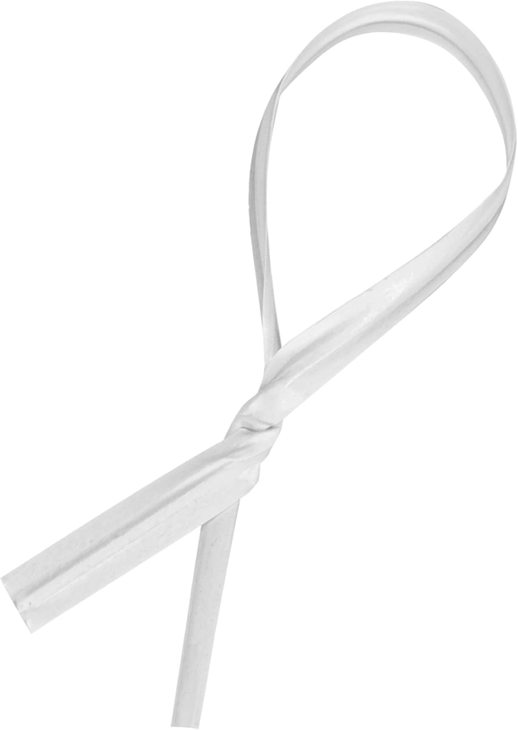 4 In White Paper Twist Ties, Laminated, 5,000 Count