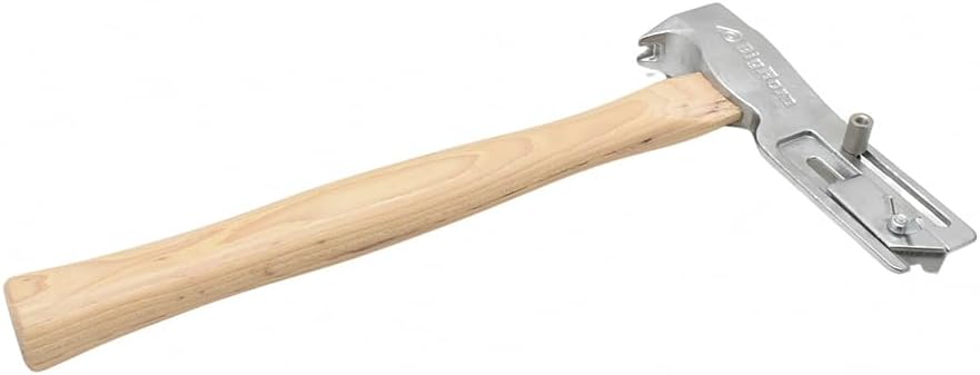 15144 17 Oz Magnetic Face Roofing Hatchet – One-Handed Nail Placement with Nail Starter – Forged Steel Head, Sliding