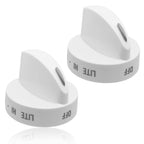 Reyhoar 2Pcs Range Surface Burner Knob White Replacement Part 316442512