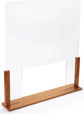33" W x 36" H Wood and Acrylic Sneeze Guard