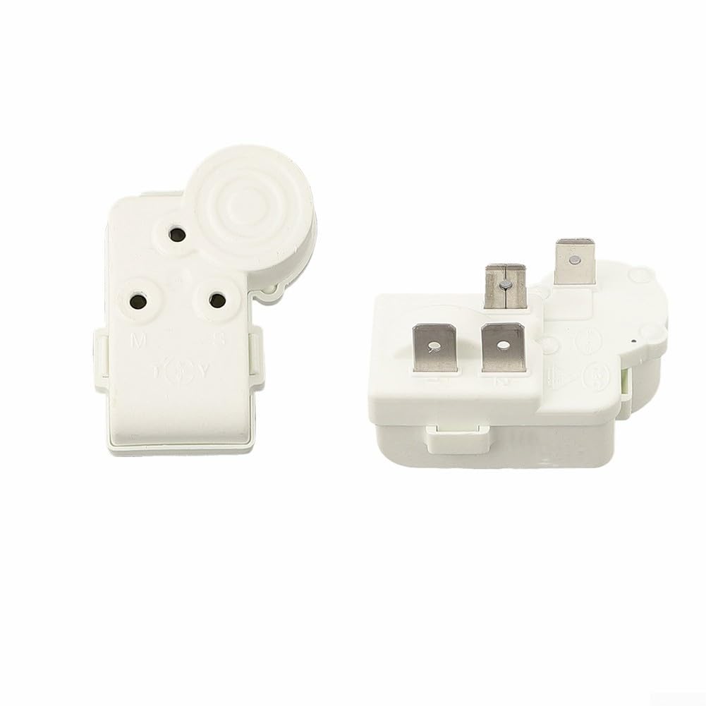 White PTC Starter Relay - 2PIN/4PIN Plastic Construction Overload Protection For Refrigerator Compressor Replacement(4pin)