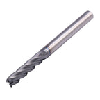 1/4" 4 Flute Solid Carbide Long Square End Mill, 3" OAL, AlTiN Coated