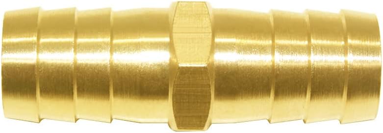 Joywayus 3PCS Brass Hose Barb 5/8" Hex Union Brass Hose Fitting