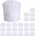 24 Pack Chef Hat for Kids Disposable Adjustable for Chefs Pizza Party