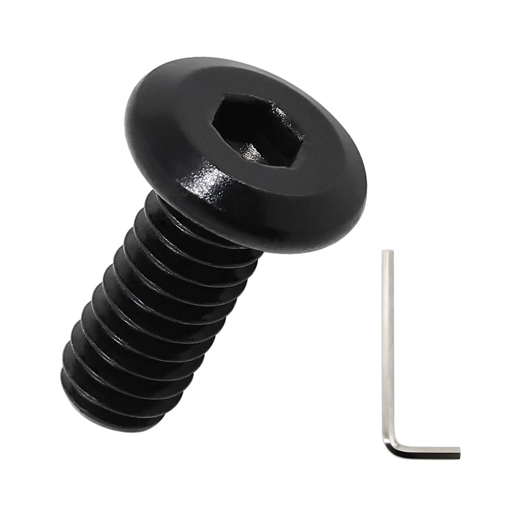 25pcs 1/4-20 x 1 Flat Head Socket Cap Screws, Black 304 SS w/Hex Key