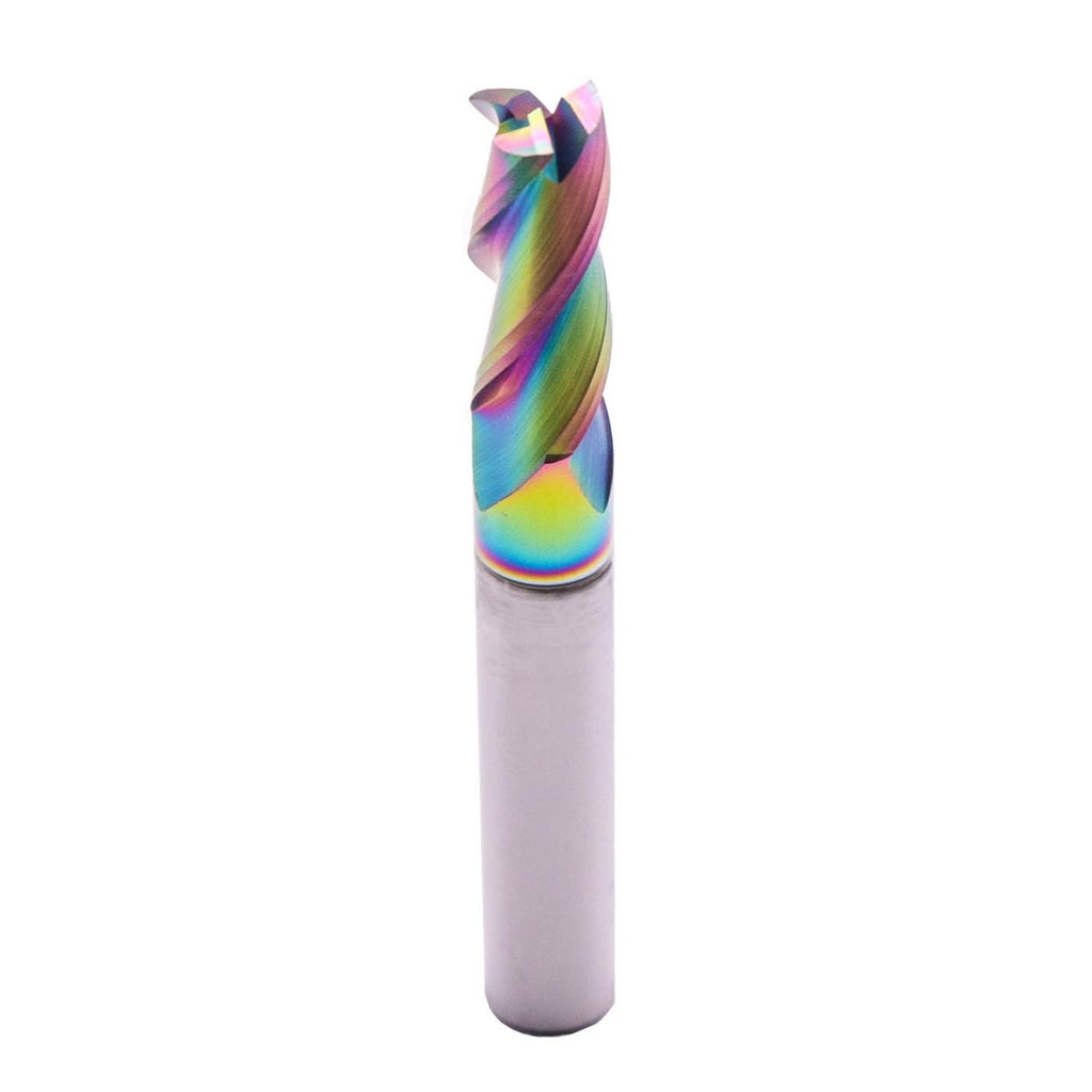 5/16" 3 Flute Solid Carbide Square End Mill for Aluminum, DLC Coated