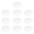 ECSiNG 10 Pack Nylon Regulator Washers 18mm OD 10mm ID 5mm Thick White Compatible with CO2 Regulators