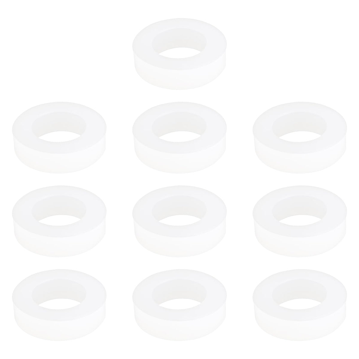 ECSiNG 10 Pack Nylon Regulator Washers 18mm OD 10mm ID 5mm Thick White Compatible with CO2 Regulators