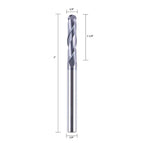 SpeTool 14411 Ball Nose Carbide End Mill CNC Cutter Router Bits Double Flutes Spiral Milling Tool 1/4 inch Shank with 3 inch Over Length