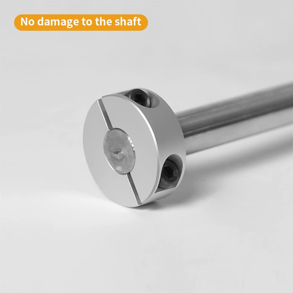 12mm Bore Double Split Shaft Collar - Two-Piece Set Screw Style Aluminum Clamp, 30mm OD, 10mm Thickness with M4 Set Screw (Pack of 4)