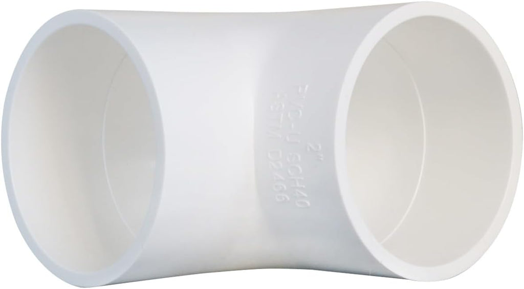5 Pack 2 inch PVC Elbow Pipe Fittings Schedule 40 (Socket x Socket)