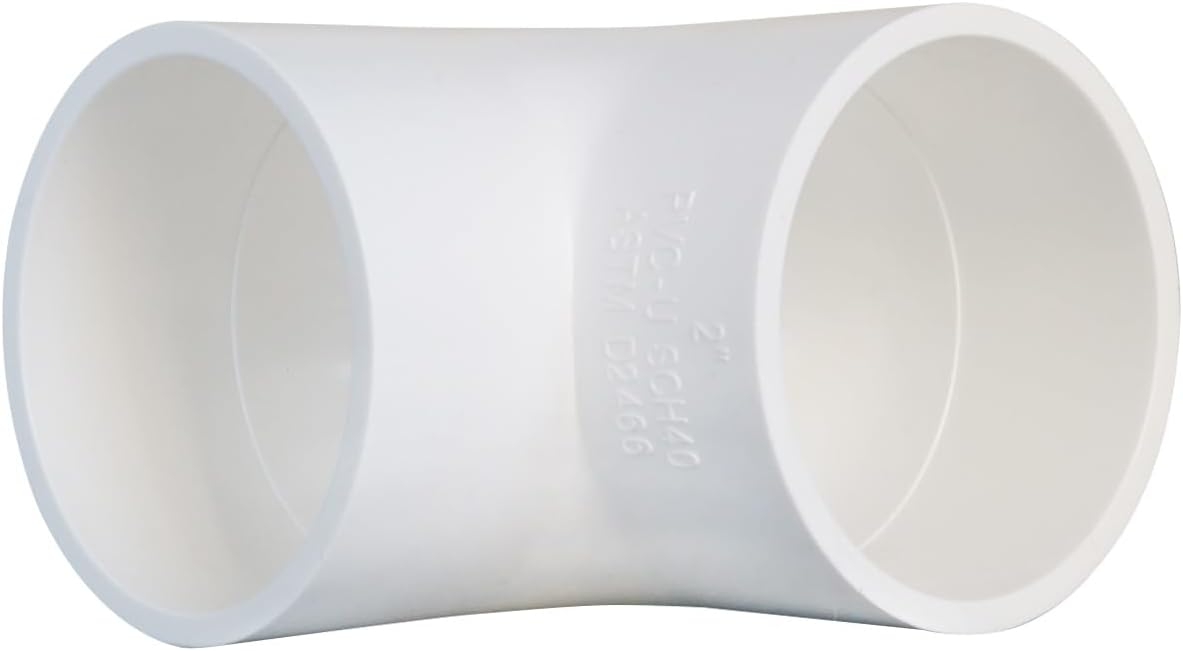5 Pack 2 inch PVC Elbow Pipe Fittings Schedule 40 (Socket x Socket)
