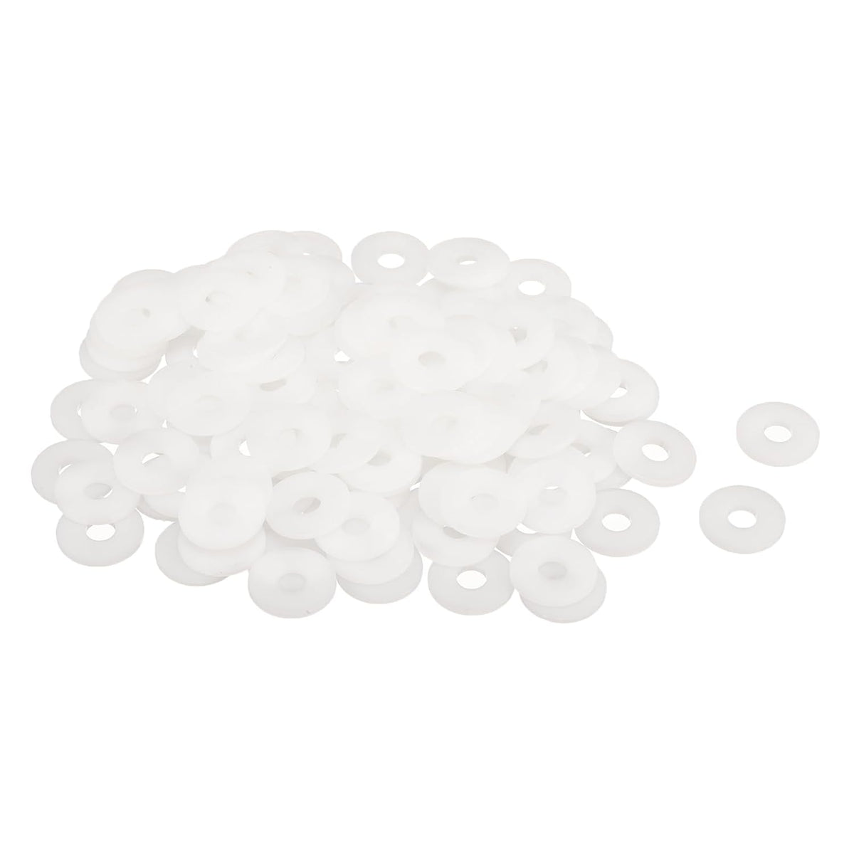 120Pcs M6 Nylon Flat Washers 6mm ID 18mm OD 1.5mm Thick Plain Washer Grommets Plastic Sheet Gasket Fastener Sealing