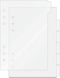 A5 Binder Dividers Planner Inserts 6 Tabs Clear 1mm Thick Acrylic Index Divider 6 Sheets Refillable Page Protectors