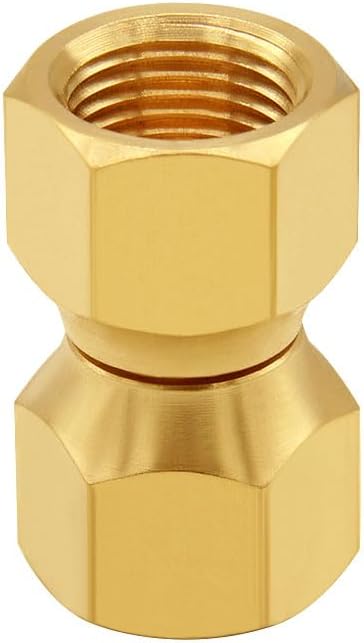 Uenede Brass 3/8 Flare Female Swivel Coupler, 2PCS