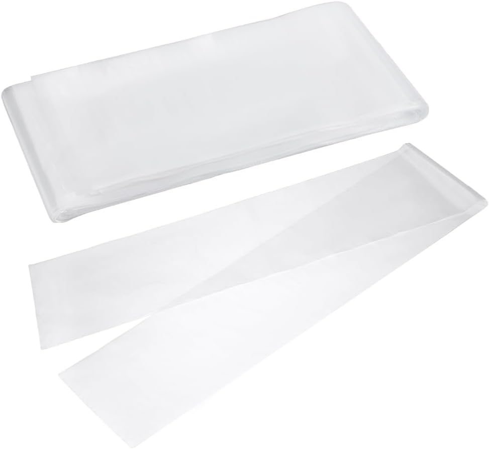 6x39 Inch Extra Long Plastic Sleeves 100pcs Flat Open Poster Bags Sleeves, Poster Poly Bags Clear Flat Open Bag