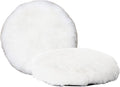 Wool Polishing Pad 5 Inches Soft Sheepskin Buffing Pads with Hook and Loop Back Wool Cutting Pad for Car, Furniture