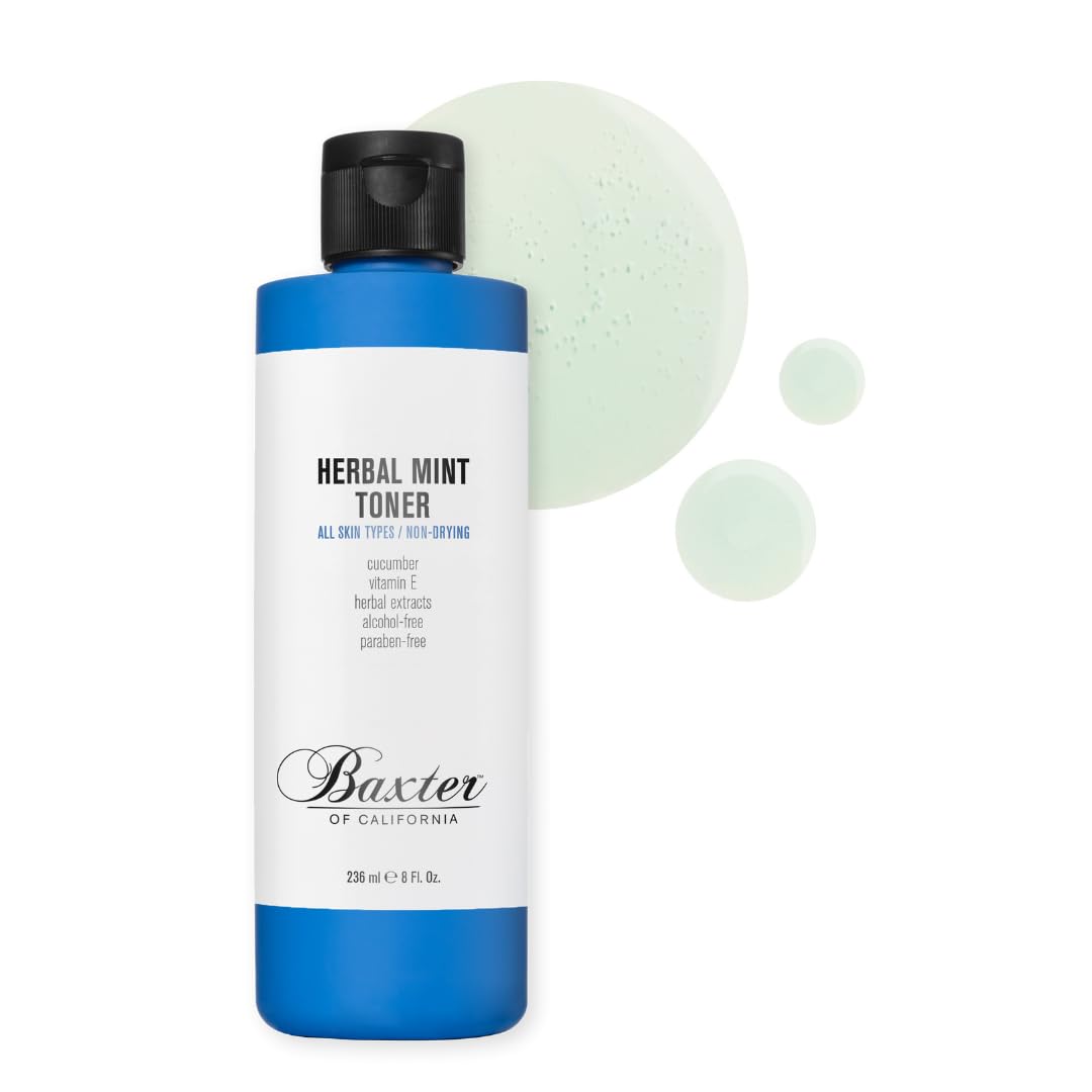 Herbal Mint Toner for Men | All Skin Types | Non-Drying | Paraben-Free | 8 Fl Oz