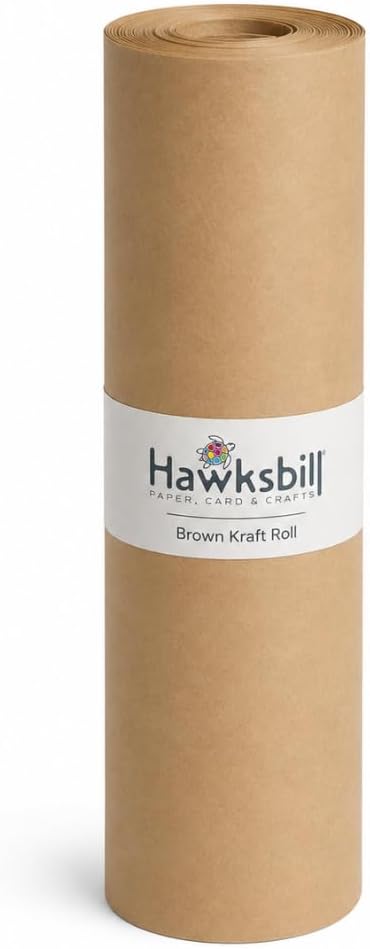 Kraft Paper Roll 500mm x 50m Recyclable Brown Gift Roll