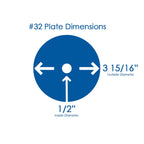 NBSLA Grinder Plate for #32 Grinders, 1" Holes, Great for Large Cut Product