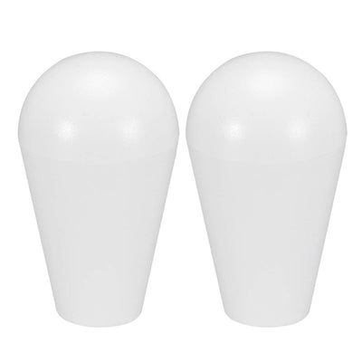 Ellipse Oval Joystick Head Rocker Ball Top Handle Arcade Game DIY Parts Replacement White 2Pcs