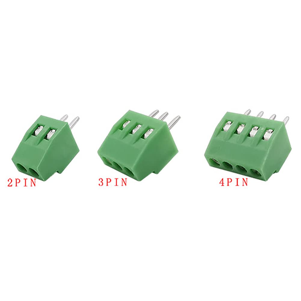 50PCS 2.54mm 0.1" Pitch PCB Mount Screw Terminal Block Connector