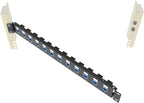 1U Hinged 12-Port Blank Keystone Patch Panel, 19" Metal