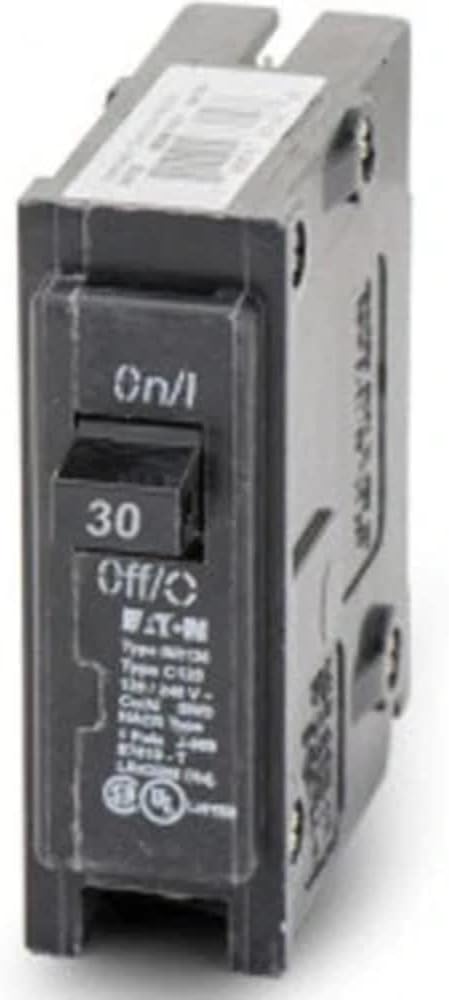 Eaton Corporation Br130 Single Pole Interchangeable Circuit Breaker, 120V, 30-Amp