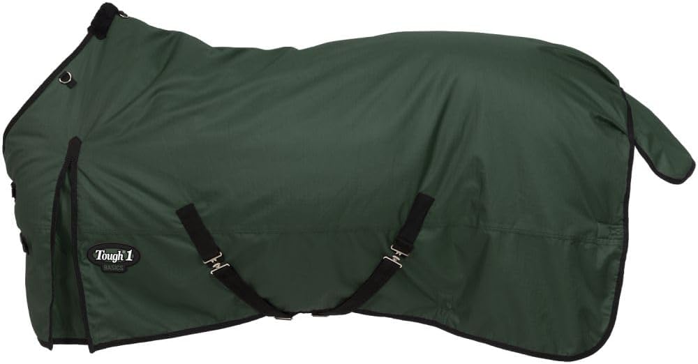 TOUGH1 Basics 1200D Turnout Blanket, 200-G, Hunter Green, 72-in