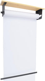 Wall Mount 24" Kraft Paper Roll Holder and Cutter, Paper Roller with Strip Cutter, Carbon Steel and Density Board