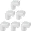 LESSO 6 Pack 1-1/2" 90 Degree PVC Elbow, 2-Way Right Angle Connectors