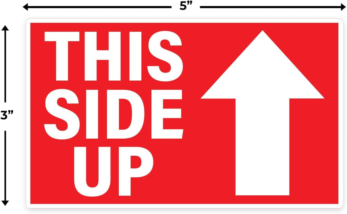 This Side Up 500 Labels per Roll 3"x5" by Sutter Signs