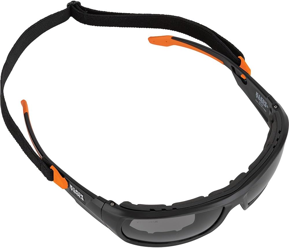60471 Safety Glasses, ANSI Z87.1+ Pro Full Frame Gasket Safety Glasses, Gray Lens, UV Protection, Anti-Fog, Scratch