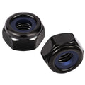 1/4-20 Nylon Insert Hex Lock Nuts Locknuts, 304 Stainless Steel 18-8, Black Oxide, 50 PCS