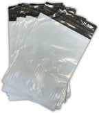 Poly Mailers 7.5 X 10.5 Plastic Durable Shipping Bags for Small Business or Personal Use - 10 White Self Adhesive