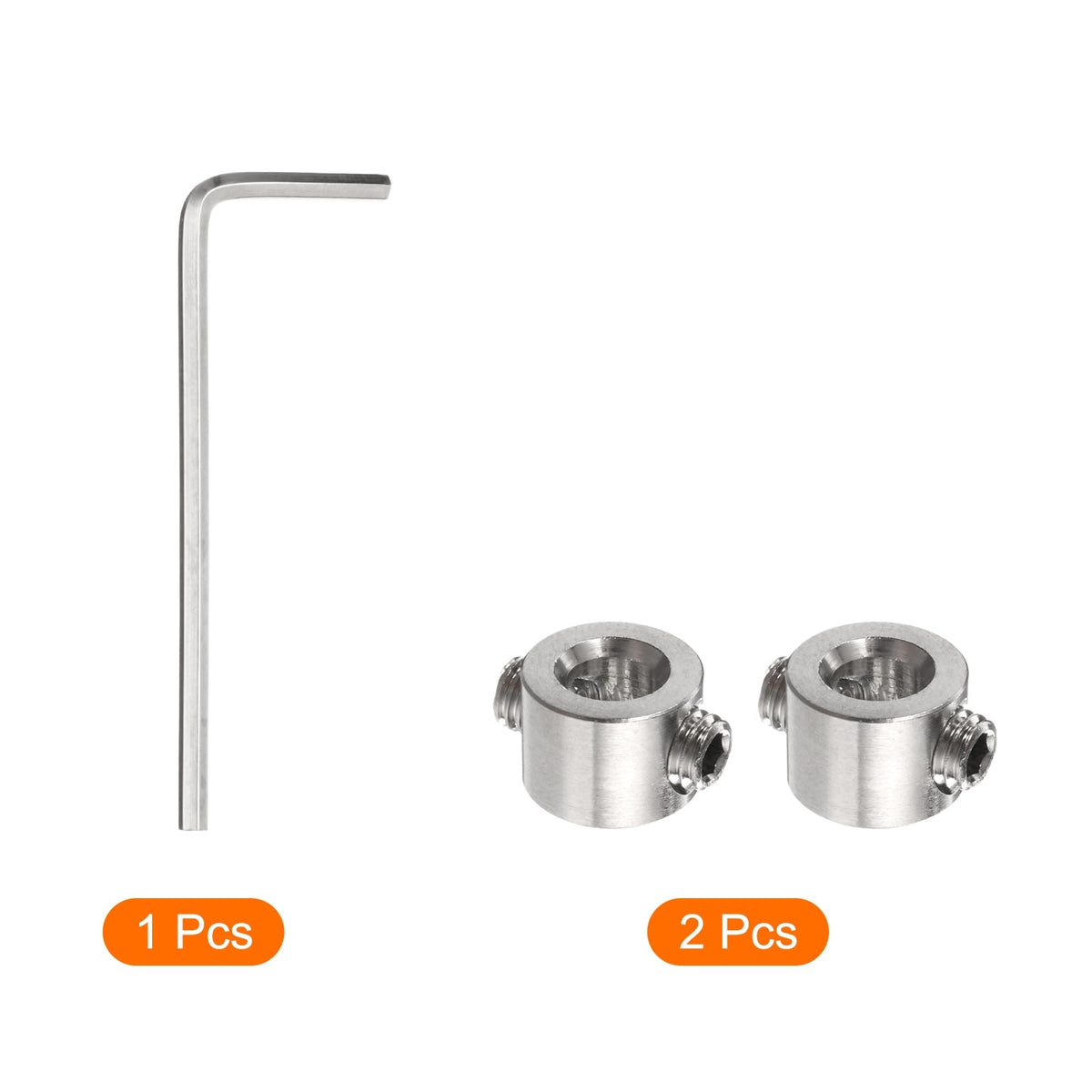 HARFINGTON 2pcs 5mm Drill Stop Collar Set Depth Stop Drilling Limit Ring