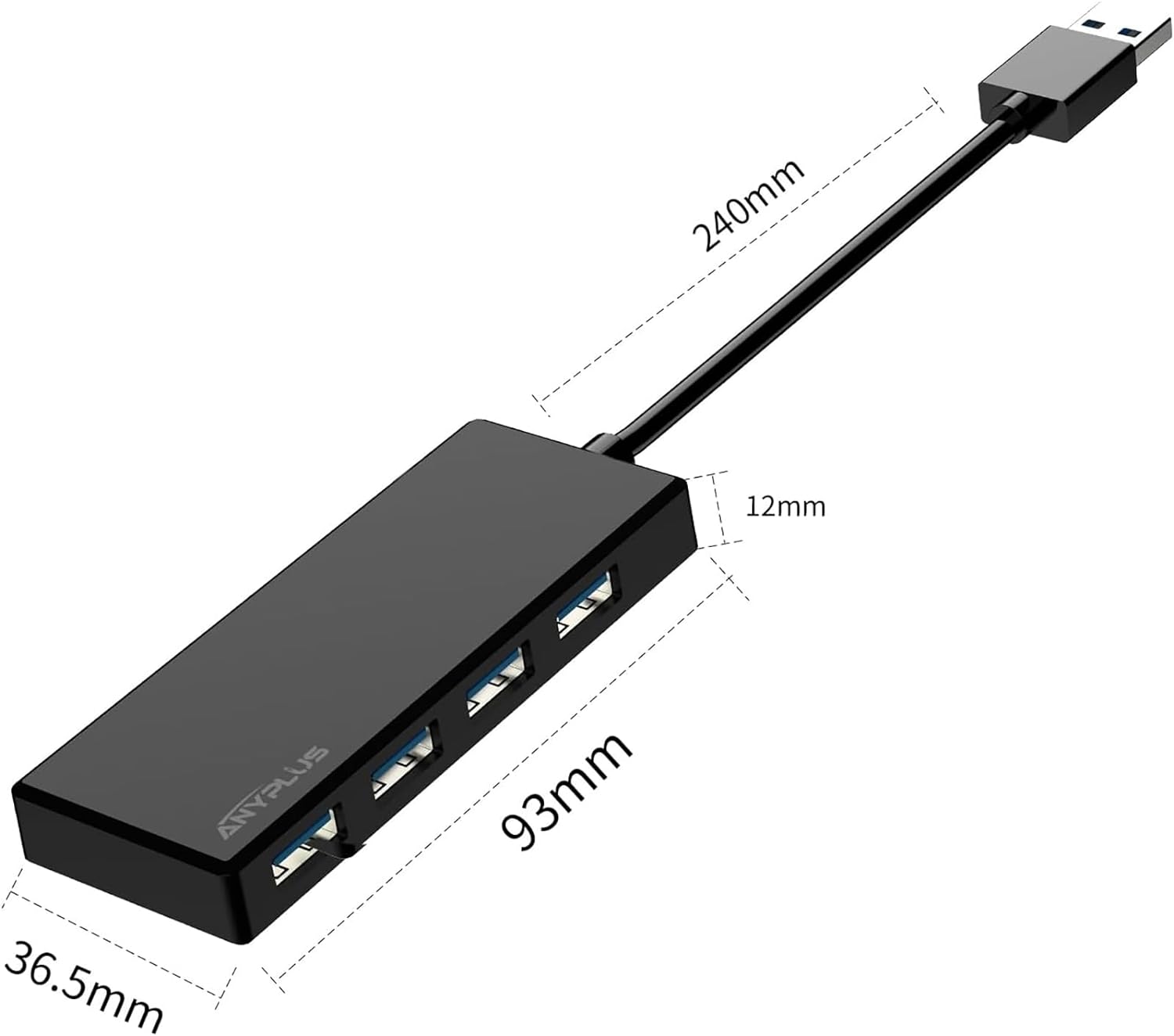 USB 3.0 Hub, 4 Port USB Hub Splitter,Portable USB Adapter Mini Multiport Expander for Desktop, Laptop, Xbox, Flash