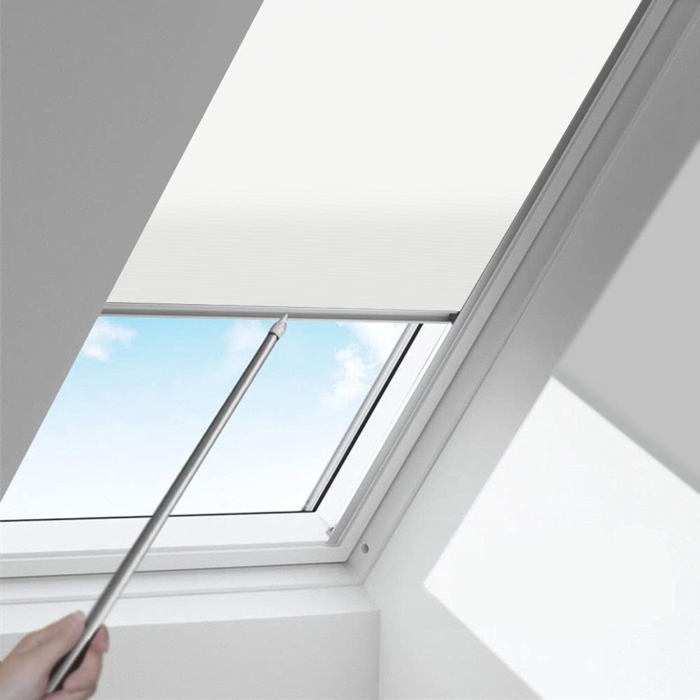 Light Filtering Cellular Shades for Skylight (White 93020A)