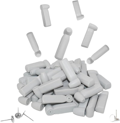 Anti-Theft Security Tags, Clothes Square Hard Chip-Matched 58khz System Sensors, Recyclable Plastic Buckle 100 pcs