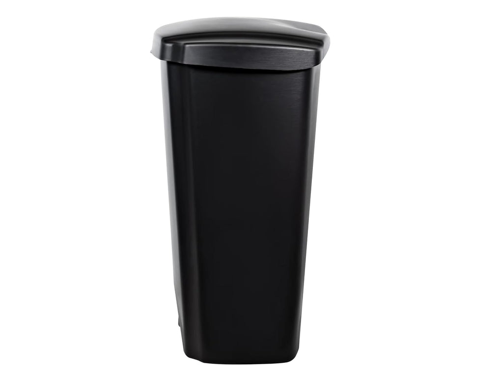 12.1 Gal Kitchen Trash Can 16.6"x13.2"x24.8" Black Step Bin w/Lid Pedal | Matte plastic, fingerprint-proof.