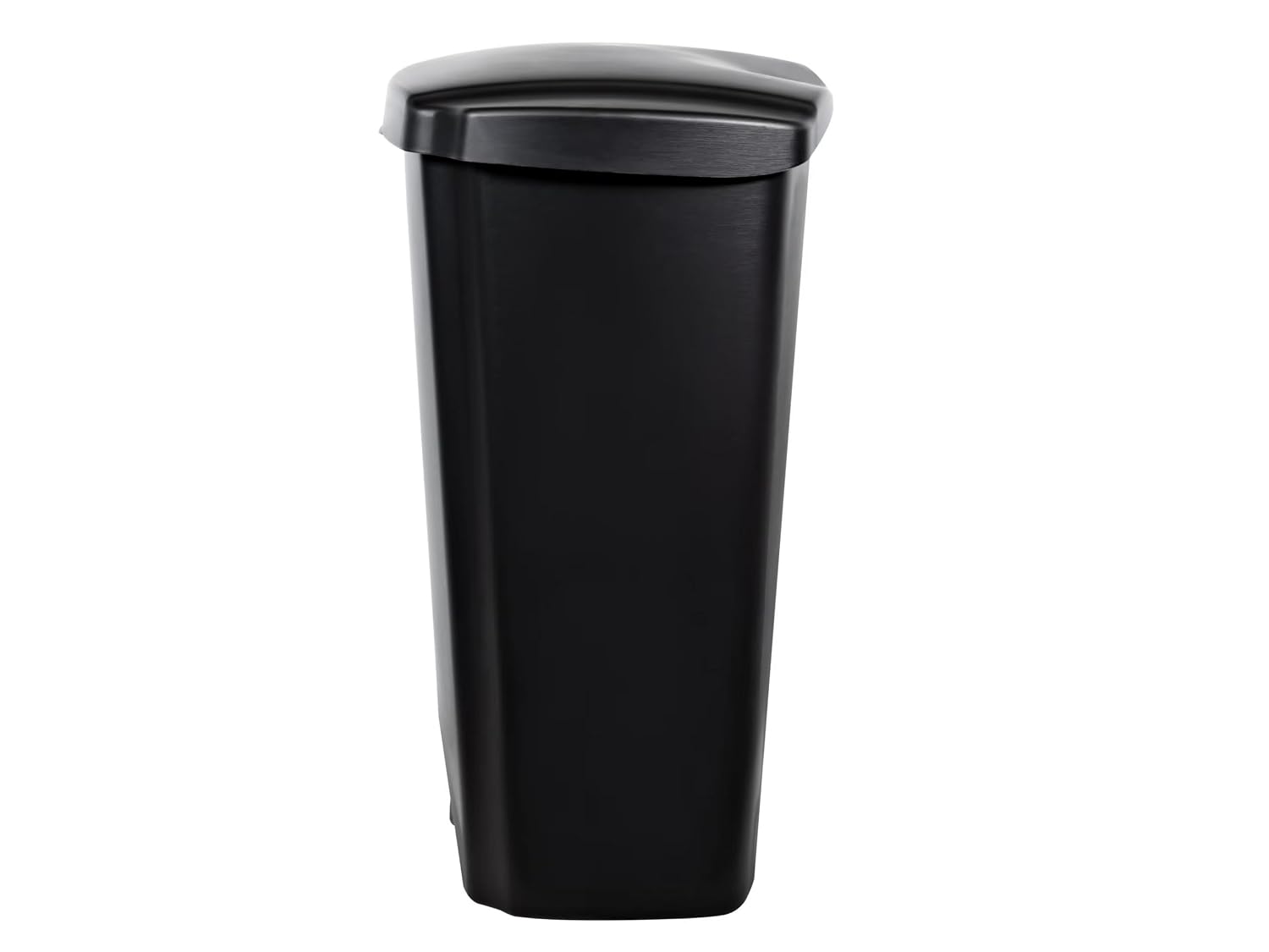 12.1 Gal Kitchen Trash Can 16.6"x13.2"x24.8" Black Step Bin w/Lid Pedal | Matte plastic, fingerprint-proof.
