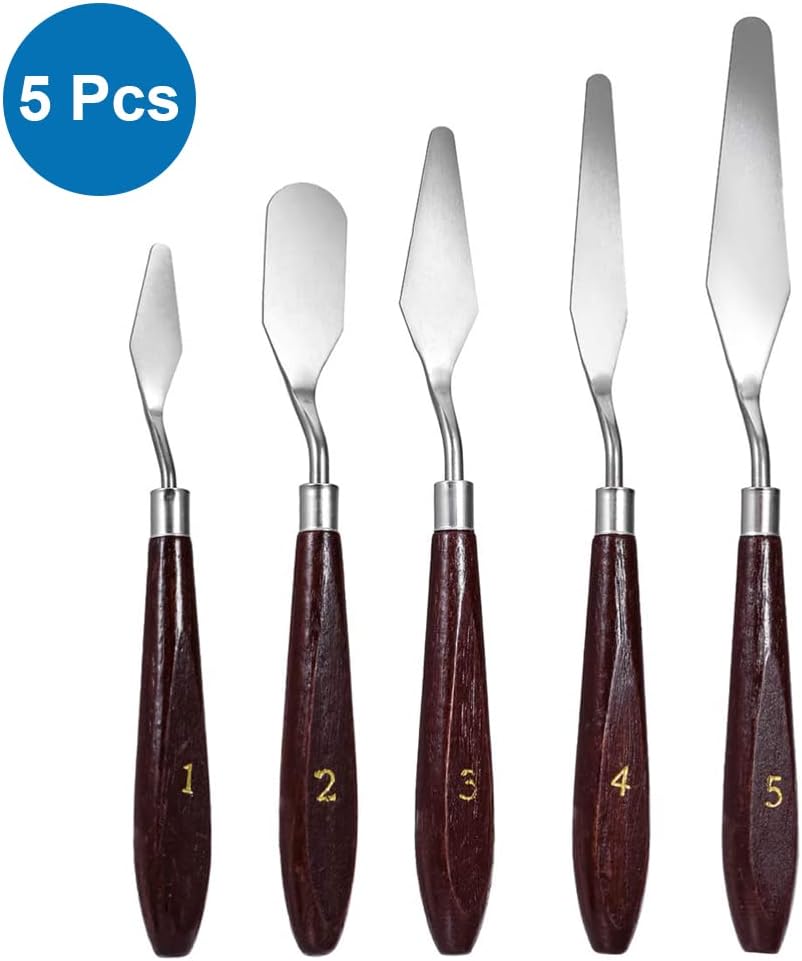 5Pcs 3D Printer Accessories 3D Print Removal Tool Shovel Tool Set, Stainless Steel 3D Printer Spatula Palette Knife