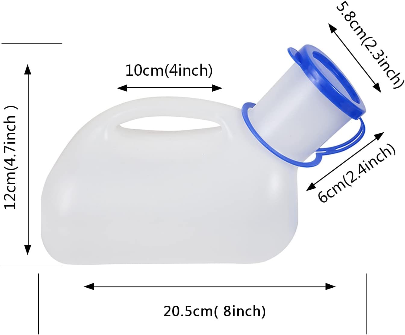 Unisex Urinal, Portable Toilet Urinal for Men and Women, Pee Bottle with a Sealed Lid and Funnel for Elderly Kids and