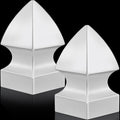 2 Pcs 3.5'' X 3.5'' Gothic Vinyl Fence Post Caps White