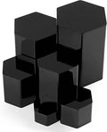 6 Pcs Hexagonal Jewelry Display Risers Acrylic Stands,Black | 6 Size, Hexagonal Market Display Risers, Acrylic