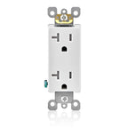 Leviton 20 Amp Decora Tamper-Resistant Duplex Electrical Wall Outlet, T5825-W, White