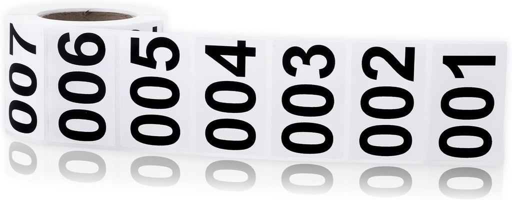 Consecutively Numbered Labels 2 x 1 Inch Inventory Labels Self-Adhesive Copperplate Inventory Numbered Sticker